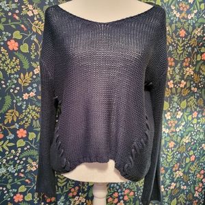 Harper Emerald Green Side-stitched Pullover Sweater Size L